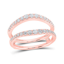 Load image into Gallery viewer, 14kt Rose Gold Diamond Wrap Enhancer Wedding Band: A Radiant Touch of Elegance - Splendid Jewellery