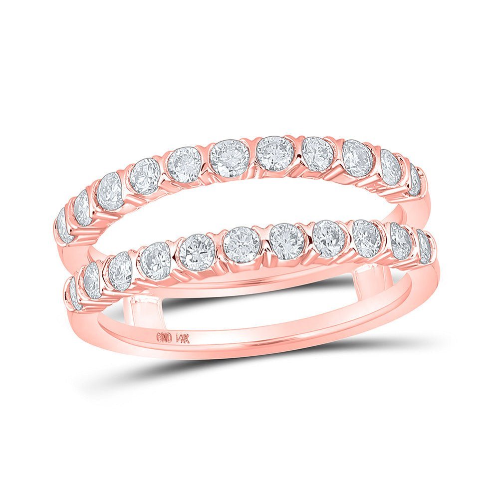 14kt Rose Gold Diamond Wrap Enhancer Wedding Band - Captivating Brilliance Collection - Splendid Jewellery