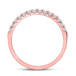 14kt Rose Gold Double Row Diamond Wedding Band: A Mesmerizing Symbol of Eternal Love - Splendid Jewellery