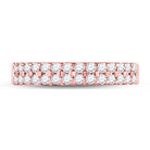 14kt Rose Gold Double Row Diamond Wedding Band: A Mesmerizing Symbol of Eternal Love - Splendid Jewellery