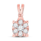 14kt Rose Gold Floral Brilliance Pendant - Splendid Jewellery