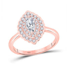 14kt Rose Gold Marquise Diamond Halo Bridal Wedding Engagement Ring - A Captivating Love Story - Splendid Jewellery