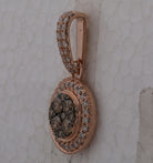 14kt Rose Gold Mesmerizing Brown Diamond Cluster Pendant - A Captivating Expression of Elegance and Romance - Splendid Jewellery