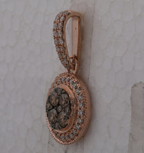 Load image into Gallery viewer, 14kt Rose Gold Mesmerizing Brown Diamond Cluster Pendant - A Captivating Expression of Elegance and Romance - Splendid Jewellery
