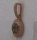 14kt Rose Gold Mesmerizing Brown Diamond Cluster Pendant - A Captivating Expression of Elegance and Romance - Splendid Jewellery