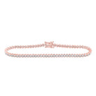 14kt Rose Gold Radiant Diamond Tennis Bracelet - 3 Carat Total Weight - Splendid Jewellery
