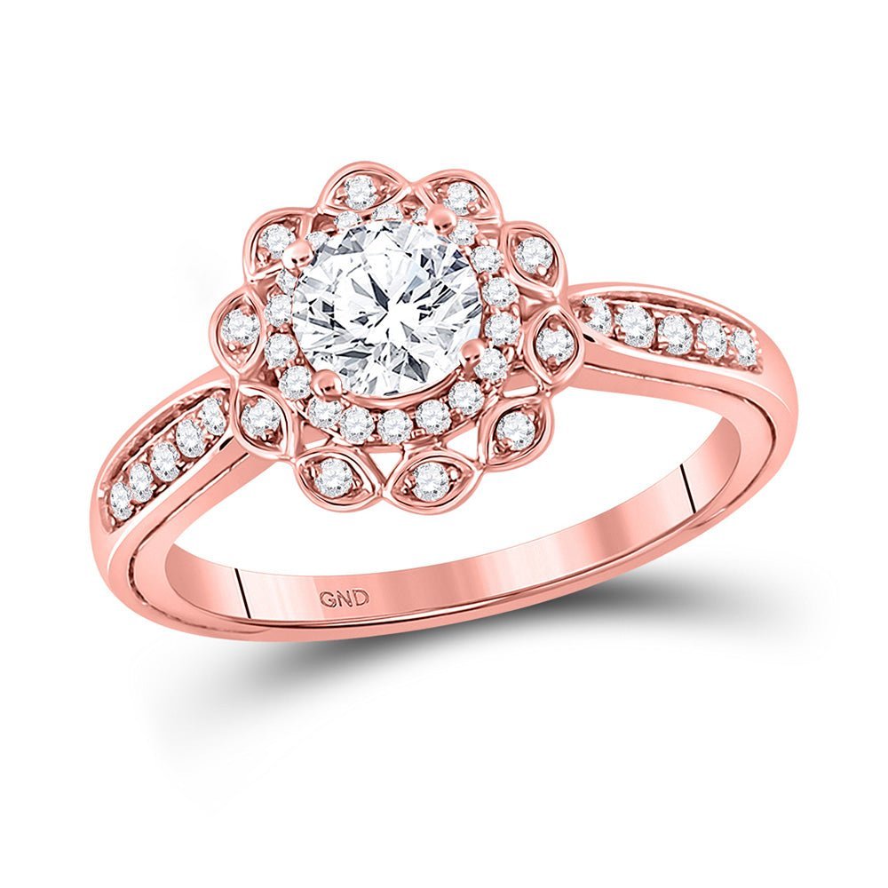 14kt Rose Gold Radiant Love Diamond Solitaire Bridal Wedding Engagement Ring - Splendid Jewellery