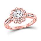 14kt Rose Gold Radiant Love Diamond Solitaire Bridal Wedding Engagement Ring - Splendid Jewellery