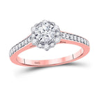 14kt Rose Gold Radiant Love Diamond Solitaire Bridal Wedding Engagement Ring - Splendid Jewellery