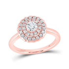 14kt Rose Gold Radiant Sparkle Double Halo Bridal Wedding Engagement Ring - Splendid Jewellery