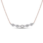 14kt Rose Gold Sparkling Circle Diamond Bar Necklace - Splendid Jewellery