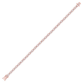 14kt Rose Gold Sparkling Diamond Tennis Bracelet - 4 Cttw - Splendid Jewellery