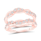 14kt Rose Gold Sparkling Diamond Wrap Enhancer for Wedding Bands - Splendid Jewellery