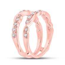 Load image into Gallery viewer, 14kt Rose Gold Sparkling Diamond Wrap Enhancer for Wedding Bands - Splendid Jewellery