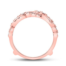 Load image into Gallery viewer, 14kt Rose Gold Sparkling Diamond Wrap Enhancer for Wedding Bands - Splendid Jewellery