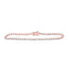 14kt Rose Gold Sparkling Round Diamond Tennis Bracelet - 1 - 7/8 Cttw - Splendid Jewellery