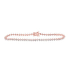 14kt Rose Gold Sparkling Round Diamond Tennis Bracelet - 1 - 7/8 Cttw - Splendid Jewellery
