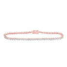 14kt Rose Gold Sparkling Round Diamond Tennis Bracelet - 3 - 1/4 Carat Total Weight - Splendid Jewellery