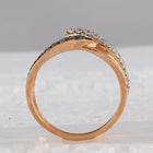 14kt Rose Gold Women's Round Brown Diamond Band Ring: A Captivating Beauty - Second Side View