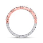 14kt Tri-Tone Gold Diamond Convertible Stackable Band Ring: A Mesmerizing Statement of Elegance - Second Side View