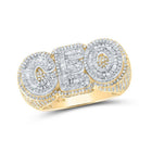 14kt Two - tone Gold Baguette Diamond CEO Band Ring - 2 Cttw - Splendid Jewellery