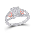 14kt Two - tone Gold Baguette Diamond Cluster Ring: A Captivating Display of Brilliance and Elegance - Splendid Jewellery