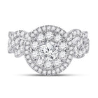 14kt Two - tone Gold Diamond and Sapphire Wedding Ring Band Set - Eternal Elegance - Splendid Jewellery