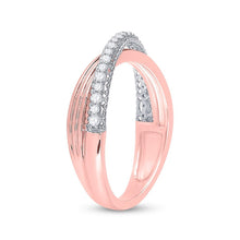 Load image into Gallery viewer, 14kt Two - tone Gold Diamond Crossover Fashion Ring - Splendid Jewellery