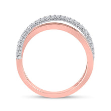 Load image into Gallery viewer, 14kt Two - tone Gold Diamond Crossover Fashion Ring - Splendid Jewellery