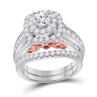 14kt Two - tone Gold Diamond Elegance Bridal Wedding Ring Set - Splendid Jewellery