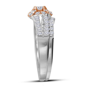 14kt Two - tone Gold Diamond Harmony Bridal Wedding Ring Set - Splendid Jewellery