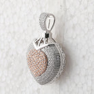14kt Two - tone Gold Diamond Heart & Love Symbol Pendant: A Dazzling Expression of Affection by Splendid Jewellery - Splendid Jewellery