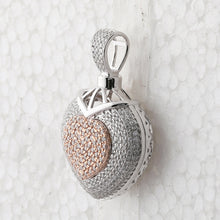 Load image into Gallery viewer, 14kt Two - tone Gold Diamond Heart &amp; Love Symbol Pendant: A Dazzling Expression of Affection by Splendid Jewellery - Splendid Jewellery