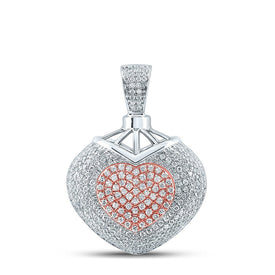 14kt Two - tone Gold Diamond Heart & Love Symbol Pendant: A Dazzling Expression of Affection by Splendid Jewellery - Splendid Jewellery