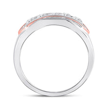 Load image into Gallery viewer, 14kt Two-tone Gold Men&#39;s Diamond Faceted Single Row Band Ring 3/4 Cttw - Splendid Jewellery - Second Side View