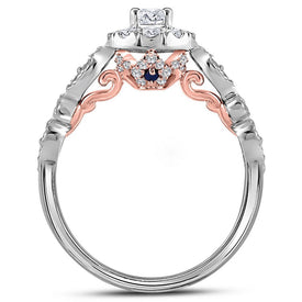 14kt Two-tone Gold Mesmerizing Diamond Solitaire Bridal Wedding Engagement Ring Side View from Splendid Jewellery