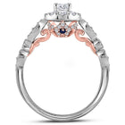 14kt Two - tone Gold Mesmerizing Diamond Solitaire Bridal Wedding Engagement Ring - Splendid Jewellery
