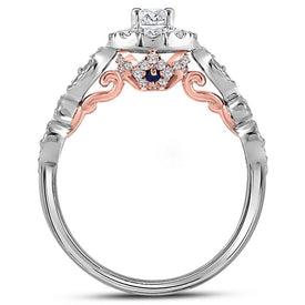 14kt Two - tone Gold Mesmerizing Diamond Solitaire Bridal Wedding Engagement Ring - Splendid Jewellery