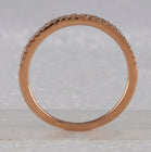 14kt Two-tone Gold Princess Diamond Bridal Wedding Ring Band Set - Top View