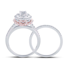 Load image into Gallery viewer, 14kt Two - tone Gold Round Diamond Bridal Wedding Ring Band Set 1 Cttw | Eternal Elegance - Splendid Jewellery