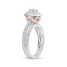 Load image into Gallery viewer, 14kt Two - tone Gold Round Diamond Bridal Wedding Ring Band Set 1 Cttw | Eternal Elegance - Splendid Jewellery