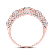 Load image into Gallery viewer, 14kt Two - tone Gold Womens Round Diamond Cluster Band Ring 7/8 Cttw | Dazzling Brilliance Diamond Band - Splendid Jewellery