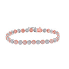 14kt Two - tone Gold Women's Round Diamond Fashion Bracelet - Dazzling Elegance - Splendid Jewellery
