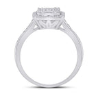 14kt White Gold Baguette and Round Diamond Cluster Ring - Captivating Brilliance - Splendid Jewellery