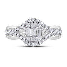 Load image into Gallery viewer, 14kt White Gold Baguette and Round Diamond Fashion Ring: A Mesmerizing Sparkle - Splendid Jewellery