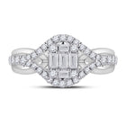 14kt White Gold Baguette and Round Diamond Fashion Ring: A Mesmerizing Sparkle - Splendid Jewellery