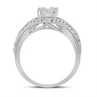 14kt White Gold Baguette and Round Diamond Fashion Ring: A Mesmerizing Sparkle - Side View