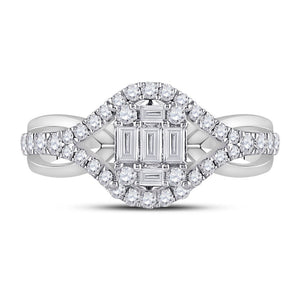 14kt White Gold Baguette and Round Diamond Fashion Ring: A Mesmerizing Sparkle - Splendid Jewellery