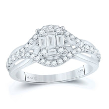 Load image into Gallery viewer, 14kt White Gold Baguette and Round Diamond Fashion Ring: A Mesmerizing Sparkle - Splendid Jewellery