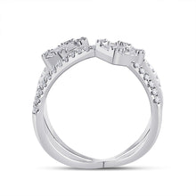 Load image into Gallery viewer, 14kt White Gold Baguette and Round Diamond Negative Space Fashion Ring - Splendid Jewellery